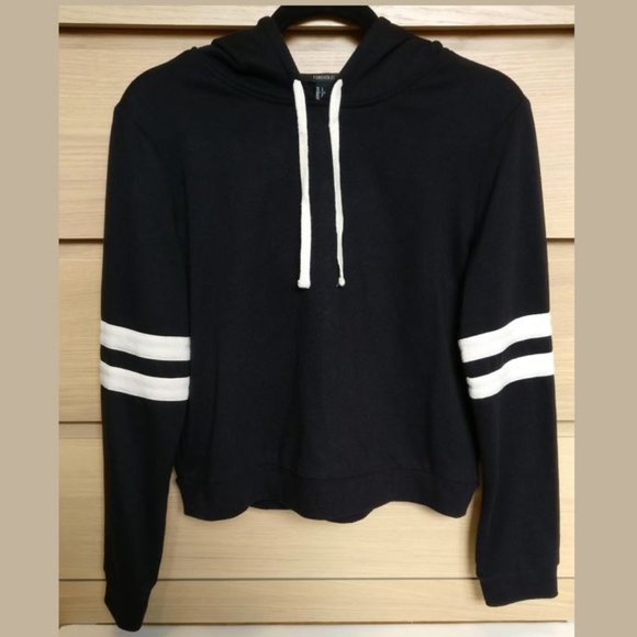 Forever 21 Black Varsity Hoodie - Picture 1 of 9